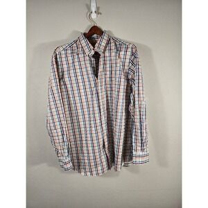 Duluth Trading Co. Wrinklefighter Plaid Button Down Shirt Mens Large‎